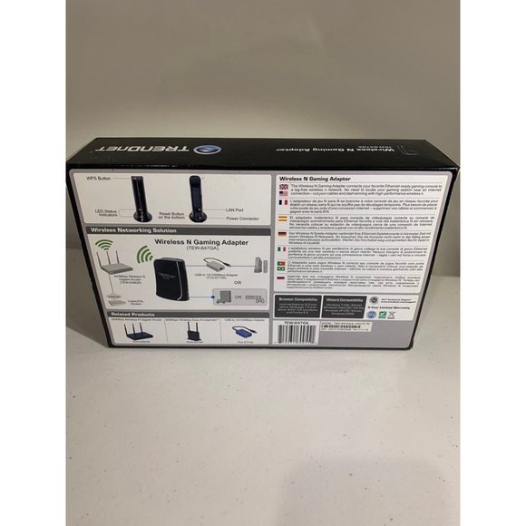 TRENDnet TEW-647GA Wireless N Gaming Adapter Brand New - Picture 3 of 3
